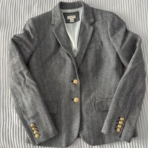 J. Crew Charcoal Blazer with Gold Accents